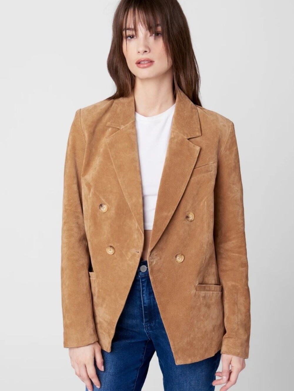 Blank NYC Suede Leather Pecan Jacket